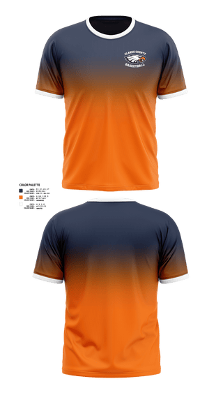 Short Sleeve Performance Shirt, Clarke County High School Basketball, Men's Basketball, Teamtime, Team time, sublimation, custom sports apparel, team uniforms, spirit wear, spiritwear, sports uniforms, custom shirts, team store, custom team store, fundraiser sports, apparel fundraiser