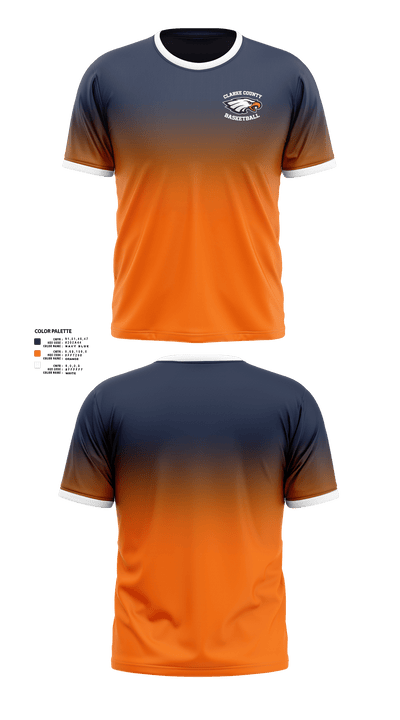 Clarke County High School Basketball 41181396 Short Sleeve Performance Shirt - 2