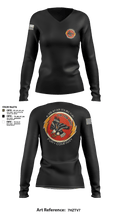 Fury company 68033597 Women's Long Sleeve V-neck Shirt -1 3