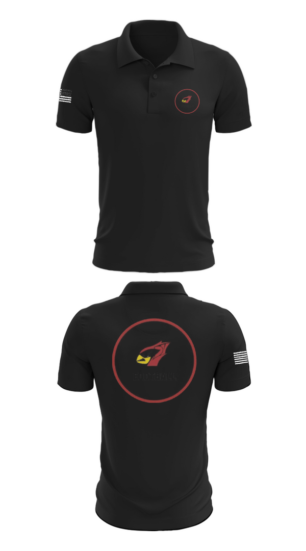 Short Sleeve Performance Polo, Del valle cardinals, Football, Teamtime, Team time, sublimation, custom sports apparel, team uniforms, spirit wear, spiritwear, sports uniforms, custom shirts, team store, custom team store, fundraiser sports, apparel fundraiser