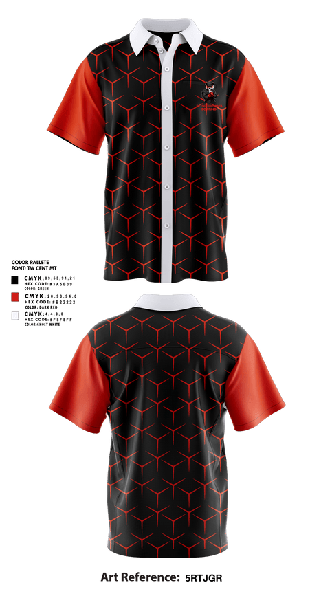 Short Sleeve Bowling Jersey, Da Knockout Mafia, Bowling, Teamtime, Team time, sublimation, custom sports apparel, team uniforms, spirit wear, spiritwear, sports uniforms, custom shirts, team store, custom team store, fundraiser sports, apparel fundraiser