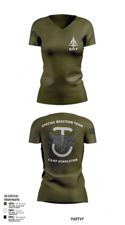 undefined Women's Short Sleeve V-neck Shirt - 109