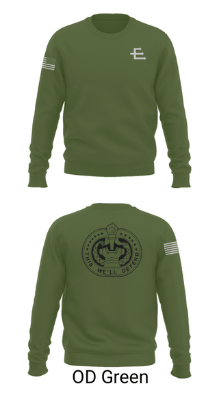Crew Neck Sweatshirt, E/701, Army, Teamtime, Team time, sublimation, custom sports apparel, team uniforms, spirit wear, spiritwear, sports uniforms, custom shirts, team store, custom team store, fundraiser sports, apparel fundraiser