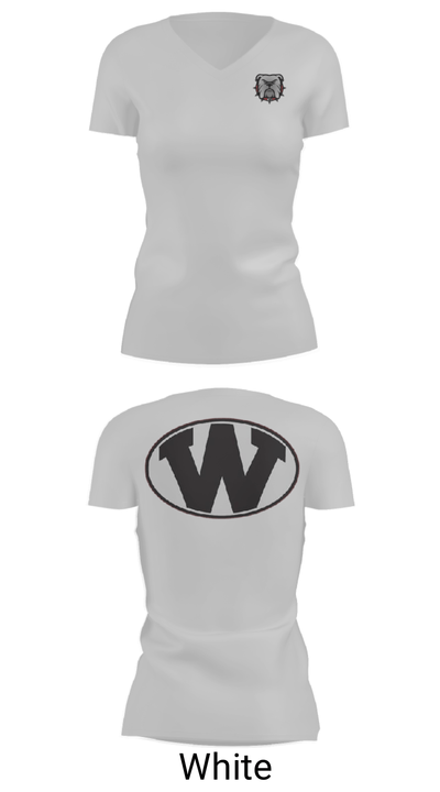 Wheeler County Middle School Softball 81804266 Women's Short Sleeve V-neck Shirt - 7