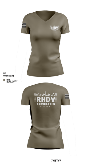 Womens Short Sleeve Vneck Shirt, 711 HPW/RHDV, Army, Teamtime, Team time, sublimation, custom sports apparel, team uniforms, spirit wear, spiritwear, sports uniforms, custom shirts, team store, custom team store, fundraiser sports, apparel fundraiser