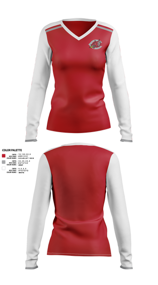 Womens Long Sleeve Vneck Shirt 1, Spring Cove Middle School, , Teamtime, Team time, sublimation, custom sports apparel, team uniforms, spirit wear, spiritwear, sports uniforms, custom shirts, team store, custom team store, fundraiser sports, apparel fundraiser