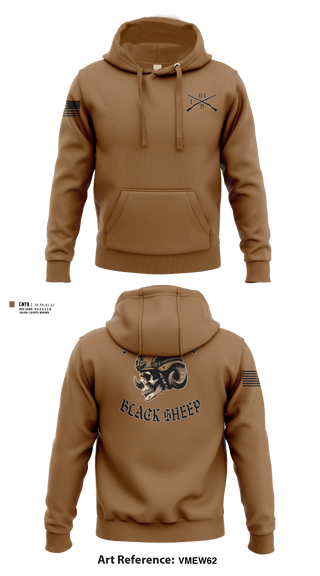 Hoodie, 3rd PLT Black SheepDelta company 114, Army, Teamtime, Team time, sublimation, custom sports apparel, team uniforms, spirit wear, spiritwear, sports uniforms, custom shirts, team store, custom team store, fundraiser sports, apparel fundraiser