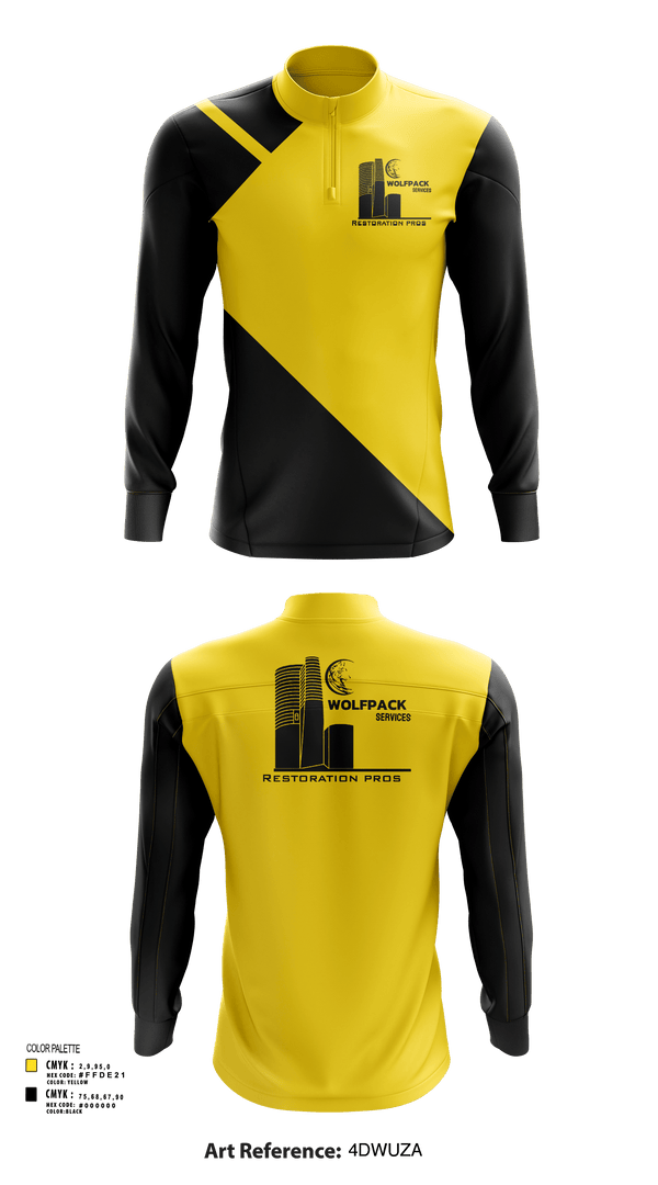 Quarter Zip Jacket, Wolfpack Restoration service, , Teamtime, Team time, sublimation, custom sports apparel, team uniforms, spirit wear, spiritwear, sports uniforms, custom shirts, team store, custom team store, fundraiser sports, apparel fundraiser