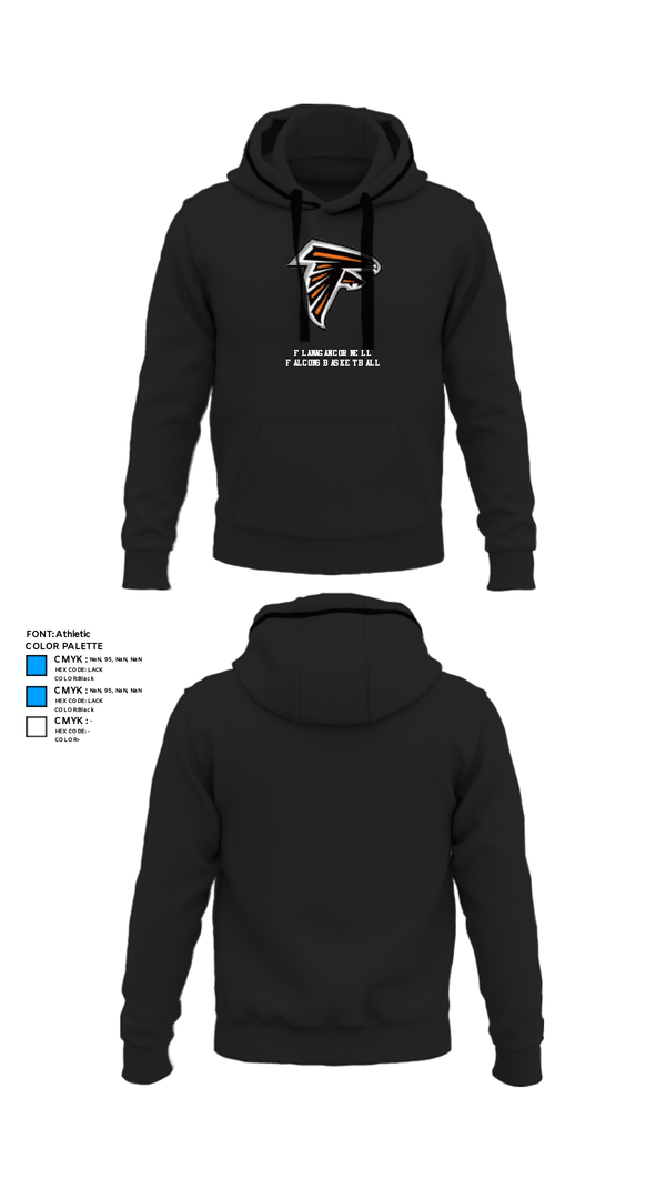 Hoodie, Flanagan Cornell Falcons Basketball, Men's Basketball, Teamtime, Team time, sublimation, custom sports apparel, team uniforms, spirit wear, spiritwear, sports uniforms, custom shirts, team store, custom team store, fundraiser sports, apparel fundraiser