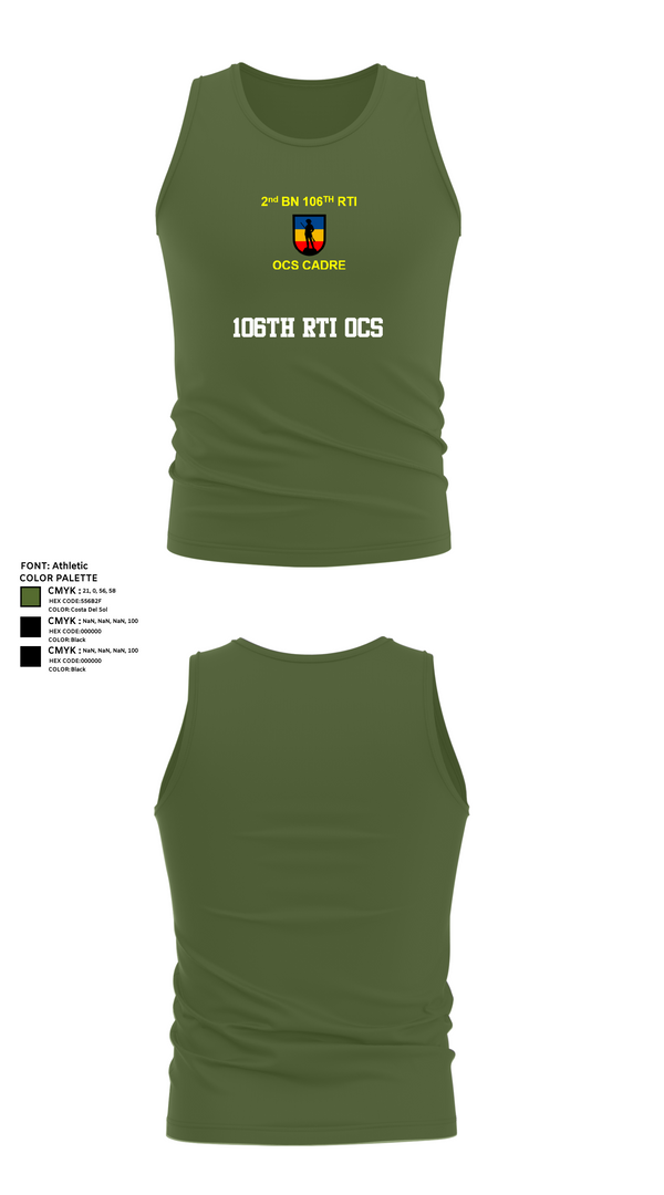 Tank Top, 106th RTI OCS, , Teamtime, Team time, sublimation, custom sports apparel, team uniforms, spirit wear, spiritwear, sports uniforms, custom shirts, team store, custom team store, fundraiser sports, apparel fundraiser