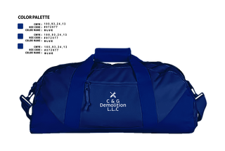 Duffle Bag, C&G Demolition L.L.C, , Teamtime, Team time, sublimation, custom sports apparel, team uniforms, spirit wear, spiritwear, sports uniforms, custom shirts, team store, custom team store, fundraiser sports, apparel fundraiser