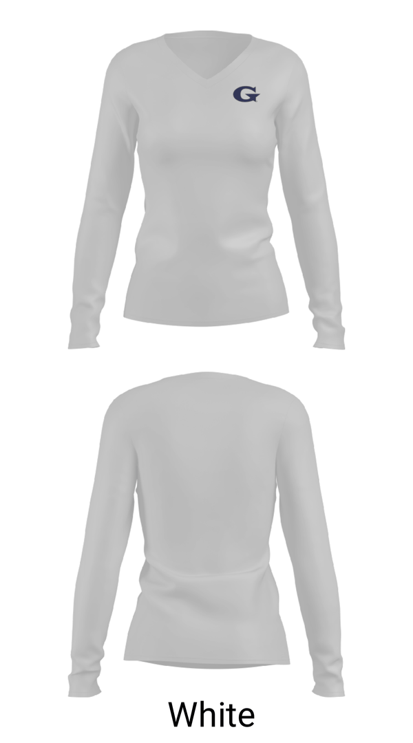 Women's Long Sleeve Vneck Shirt, Grace, Cheer, Teamtime, Team time, sublimation, custom sports apparel, team uniforms, spirit wear, spiritwear, sports uniforms, custom shirts, team store, custom team store, fundraiser sports, apparel fundraiser