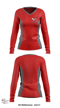 Cedar Valley High School Cross Country 97163354 Women's Long Sleeve V-neck Shirt -1 121