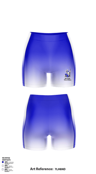 Women's Compression Shorts, Antwerp Senior High School Volleyball, Women's Volleyball, Teamtime, Team time, sublimation, custom sports apparel, team uniforms, spirit wear, spiritwear, sports uniforms, custom shirts, team store, custom team store, fundraiser sports, apparel fundraiser