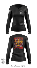 Transactional Service Center Yokosuka 4835947 Women's Long Sleeve V-neck Shirt -1 123