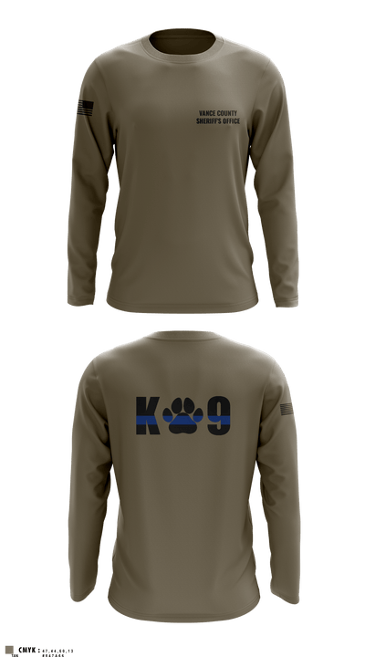 Vance County Sheriff's Office  K9 Unit 48237740 Long Sleeve Performance Shirt - 8