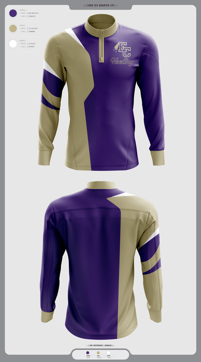 East Coweta High School Wrestling 50868332 Quarter Zip Jacket - 5