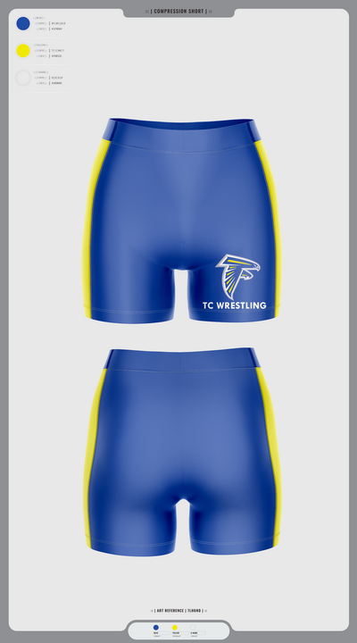 Todd County High School Wrestling 85691446 Men's Compression Shorts - 5