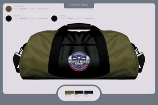 Duffle Bag, Muscle Maker Academy, Space Force, Teamtime, Team time, sublimation, custom sports apparel, team uniforms, spirit wear, spiritwear, sports uniforms, custom shirts, team store, custom team store, fundraiser sports, apparel fundraiser