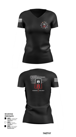 Womens Short Sleeve Vneck Shirt, 5th Armored Brigade, , Teamtime, Team time, sublimation, custom sports apparel, team uniforms, spirit wear, spiritwear, sports uniforms, custom shirts, team store, custom team store, fundraiser sports, apparel fundraiser