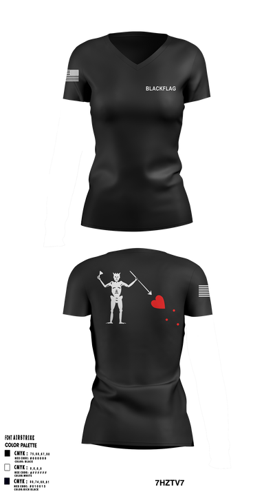 Blackflag 61511552 Women's Short Sleeve V-neck Shirt - 1
