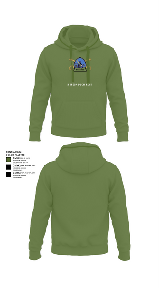 Hoodie, B Troop 2-17 Cav REGT, , Teamtime, Team time, sublimation, custom sports apparel, team uniforms, spirit wear, spiritwear, sports uniforms, custom shirts, team store, custom team store, fundraiser sports, apparel fundraiser