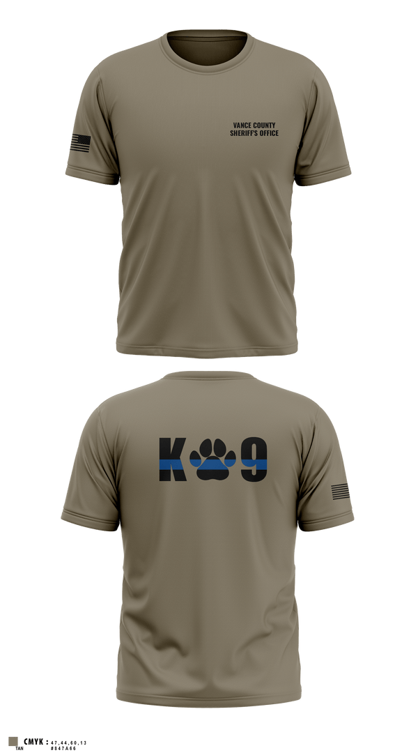 Old School Cotton Feel Shirt, Vance County Sheriff's Office  K9 Unit, Police, Teamtime, Team time, sublimation, custom sports apparel, team uniforms, spirit wear, spiritwear, sports uniforms, custom shirts, team store, custom team store, fundraiser sports, apparel fundraiser