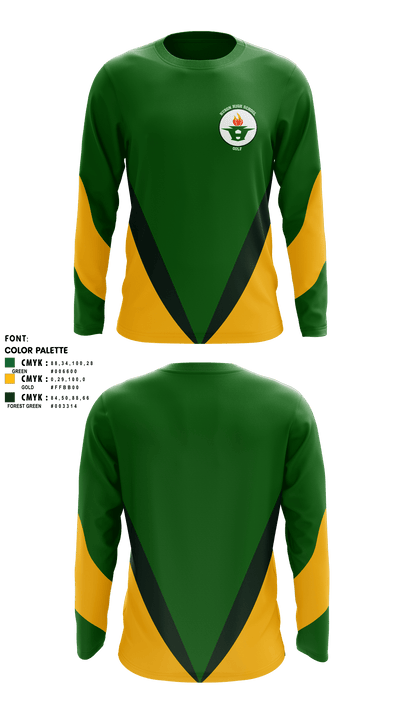 Huron High School Golf 78087390 Long Sleeve Performance Shirt - 1