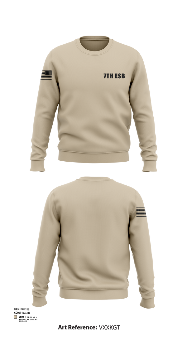 Crew Neck Sweatshirt, 7th ESB, Marines, Teamtime, Team time, sublimation, custom sports apparel, team uniforms, spirit wear, spiritwear, sports uniforms, custom shirts, team store, custom team store, fundraiser sports, apparel fundraiser