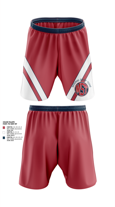 Madras High School Swimming 75031582 Athletic Shorts With Pockets - 1
