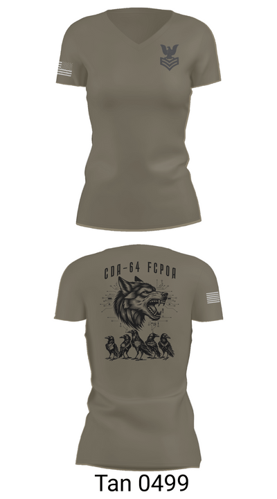 CDA 64 12212221 Women's Short Sleeve V-neck Shirt - 65