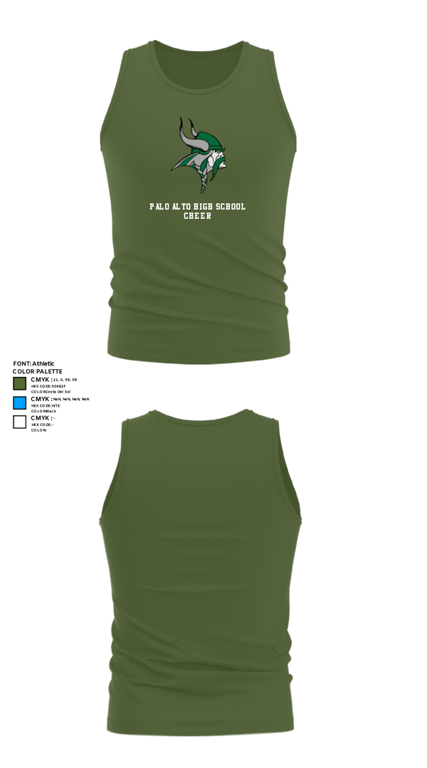 Tank Top, Palo Alto High School Cheer, Cheer, Teamtime, Team time, sublimation, custom sports apparel, team uniforms, spirit wear, spiritwear, sports uniforms, custom shirts, team store, custom team store, fundraiser sports, apparel fundraiser