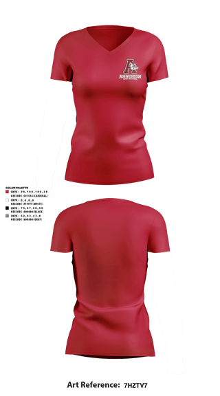 Womens Short Sleeve Vneck Shirt, Anniston High School, Spirit Store, Teamtime, Team time, sublimation, custom sports apparel, team uniforms, spirit wear, spiritwear, sports uniforms, custom shirts, team store, custom team store, fundraiser sports, apparel fundraiser