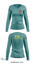 FBI Citizens Academy 38142590 Women's Long Sleeve V-neck Shirt - 102