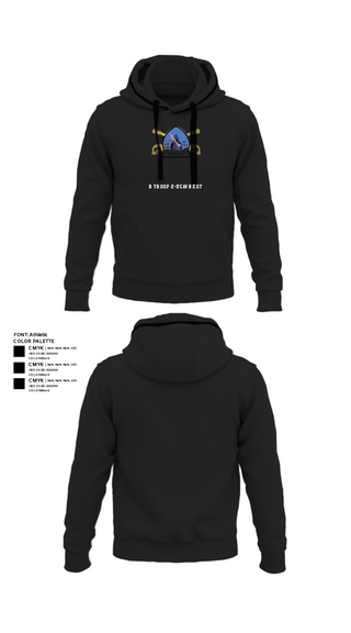 Hoodie, B Troop 2-17 Cav REGT, , Teamtime, Team time, sublimation, custom sports apparel, team uniforms, spirit wear, spiritwear, sports uniforms, custom shirts, team store, custom team store, fundraiser sports, apparel fundraiser
