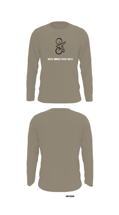 Beer Monkey Bike Crew 51743226 Long Sleeve Performance Shirt - 32