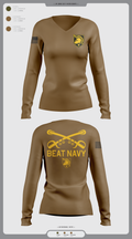 HORNET BATTALION 61416090 Women's Long Sleeve V-neck Shirt - 2