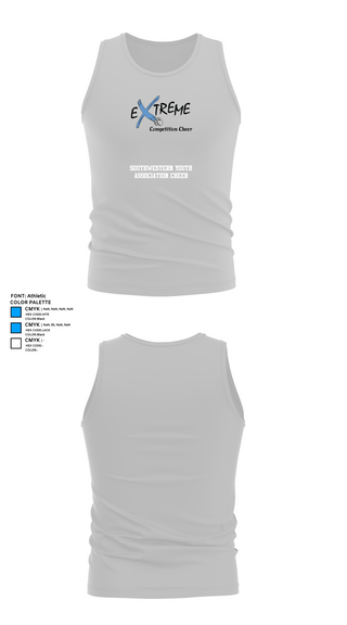 Tank Top, Southwestern Youth Association Cheer, Cheer, Teamtime, Team time, sublimation, custom sports apparel, team uniforms, spirit wear, spiritwear, sports uniforms, custom shirts, team store, custom team store, fundraiser sports, apparel fundraiser