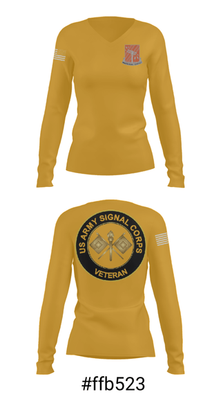 Women's Long Sleeve Vneck Shirt, 440th Signal Brigade, , Teamtime, Team time, sublimation, custom sports apparel, team uniforms, spirit wear, spiritwear, sports uniforms, custom shirts, team store, custom team store, fundraiser sports, apparel fundraiser