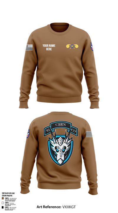 112th CRD95th CBRN Co 64456189 Crew Neck Sweatshirt - 32