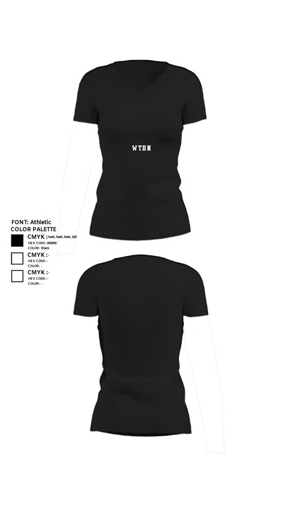 Wtbn 9100072 Women's Short Sleeve V-neck Shirt - 24