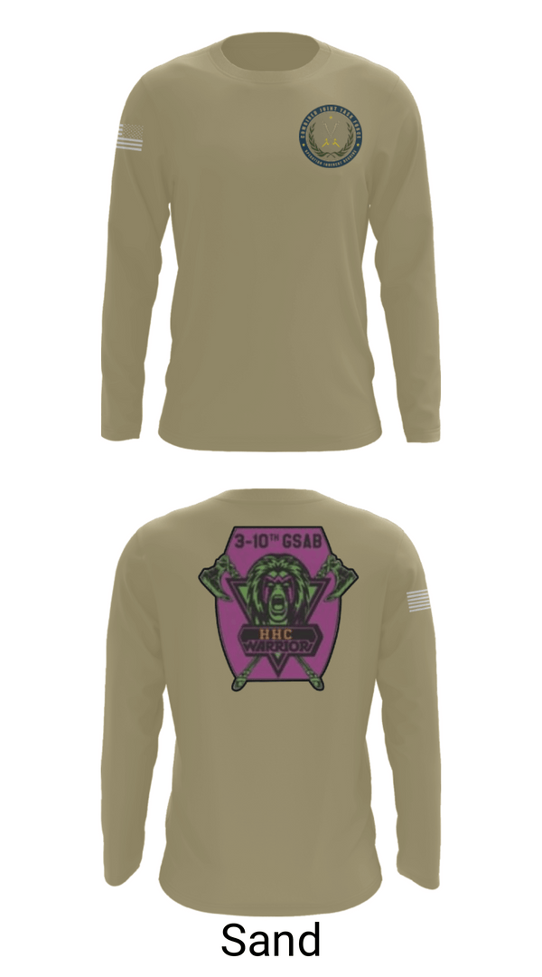 Long Sleeve Performance Shirt, 3-10 GSAB, Army, Teamtime, Team time, sublimation, custom sports apparel, team uniforms, spirit wear, spiritwear, sports uniforms, custom shirts, team store, custom team store, fundraiser sports, apparel fundraiser