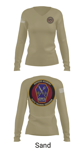 Womens Long Sleeve Vneck Shirt, 345 TRS, Air Force, Teamtime, Team time, sublimation, custom sports apparel, team uniforms, spirit wear, spiritwear, sports uniforms, custom shirts, team store, custom team store, fundraiser sports, apparel fundraiser