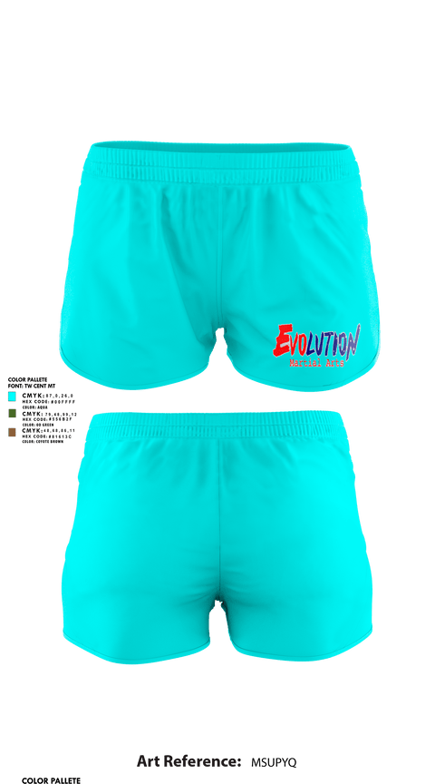 Womens Shorts, Evolution Martial Arts, , Teamtime, Team time, sublimation, custom sports apparel, team uniforms, spirit wear, spiritwear, sports uniforms, custom shirts, team store, custom team store, fundraiser sports, apparel fundraiser