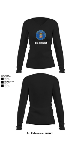 Women's Long Sleeve Vneck Shirt, Zia division, , Teamtime, Team time, sublimation, custom sports apparel, team uniforms, spirit wear, spiritwear, sports uniforms, custom shirts, team store, custom team store, fundraiser sports, apparel fundraiser