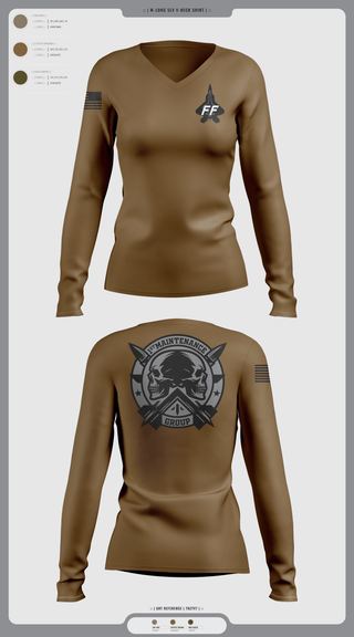 Womens Long Sleeve Vneck Shirt, 1 mxg, Air Force, Teamtime, Team time, sublimation, custom sports apparel, team uniforms, spirit wear, spiritwear, sports uniforms, custom shirts, team store, custom team store, fundraiser sports, apparel fundraiser
