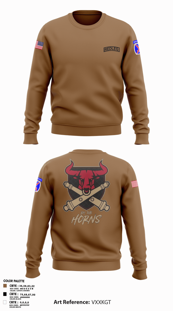Crew Neck Sweatshirt, BRAVO BULLS, Army, Teamtime, Team time, sublimation, custom sports apparel, team uniforms, spirit wear, spiritwear, sports uniforms, custom shirts, team store, custom team store, fundraiser sports, apparel fundraiser
