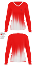 Miami University - Middletown Baseball 52720506 Women's Long Sleeve V-neck Shirt - 22