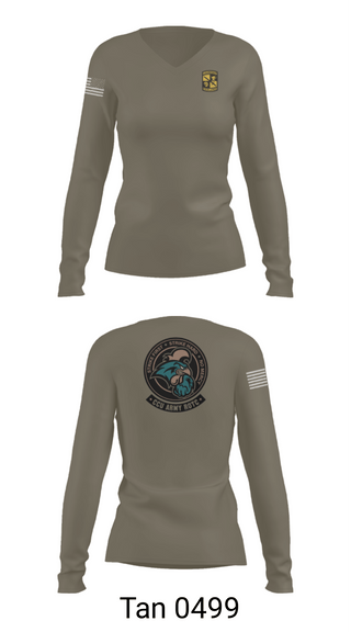 Womens Long Sleeve Vneck Shirt, Chanticleer company, Army, Teamtime, Team time, sublimation, custom sports apparel, team uniforms, spirit wear, spiritwear, sports uniforms, custom shirts, team store, custom team store, fundraiser sports, apparel fundraiser