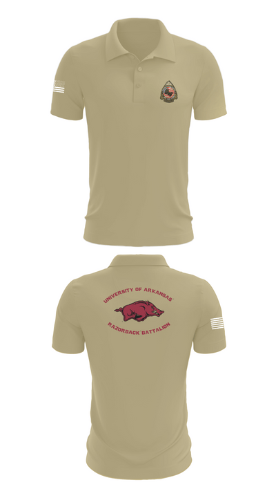 University of Arkansas Army ROTC - Razorback Battalion 15416563 Short Sleeve Performance Polo - 87